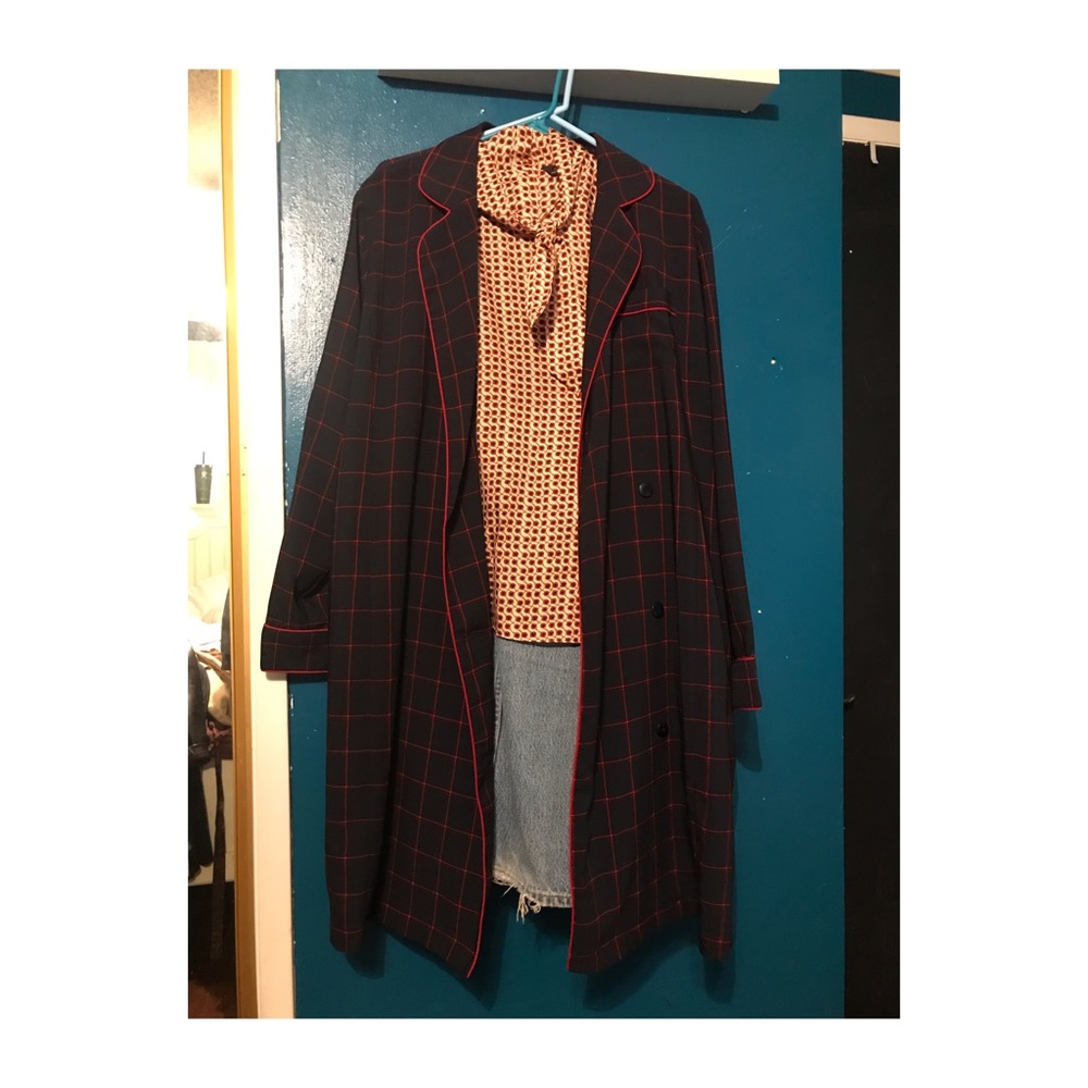 1901 double breasted smoking jacket with belt